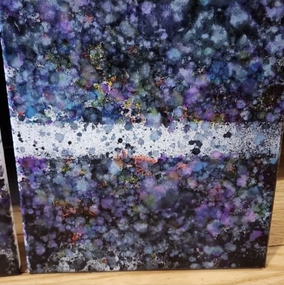 2 HANDCRAFTED Abstract Painting Artwork HANDPAINTED 10x20 Wall Art Decor Artwork - Picture 17 of 17